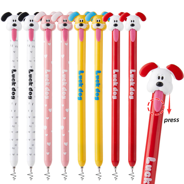 Cute Puppy Gel Pen – Fun Tongue Design, 0.5mm for Students & Kids