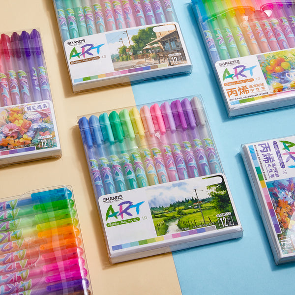 Acrylic Highlight Gel Pens – Quick-Dry, Large Ink Capacity for Art, Journaling & DIY