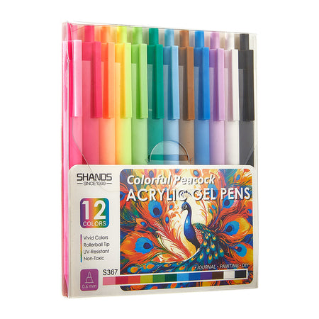 SHANDS-S367-12-Color-Acrylic Gel Pen