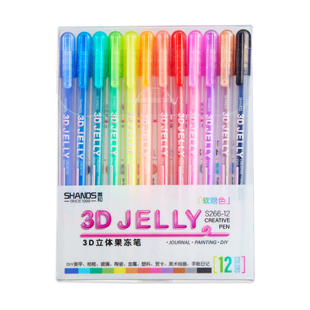 SHANDS-S266-12-Color 3D Jelly Pens