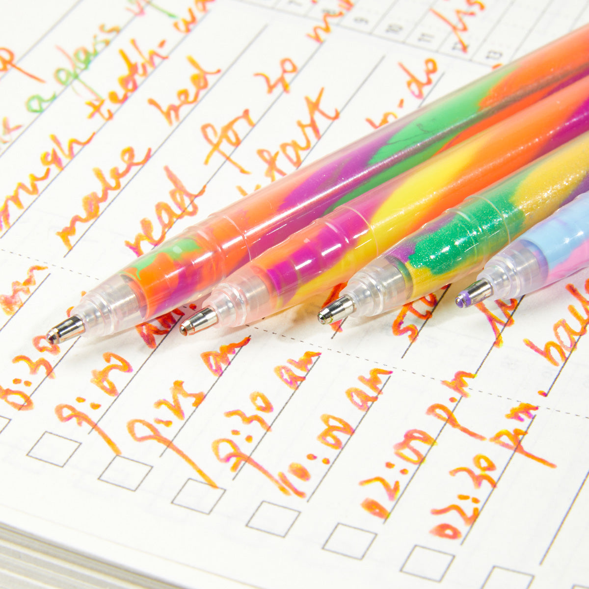 SHANDS S368-18 1.0mm Gel Pens Set, Smooth Flow Acid-Free Swirl Ink, 150% More Ink, 3-in-1 Color Mixing, Holographic Box Office Stationery, Aesthetic Art Supplies for Father’s Day Gifts, Outdoor Camping Notes, 1.0Mm Gel Pen, Aesthetic Look