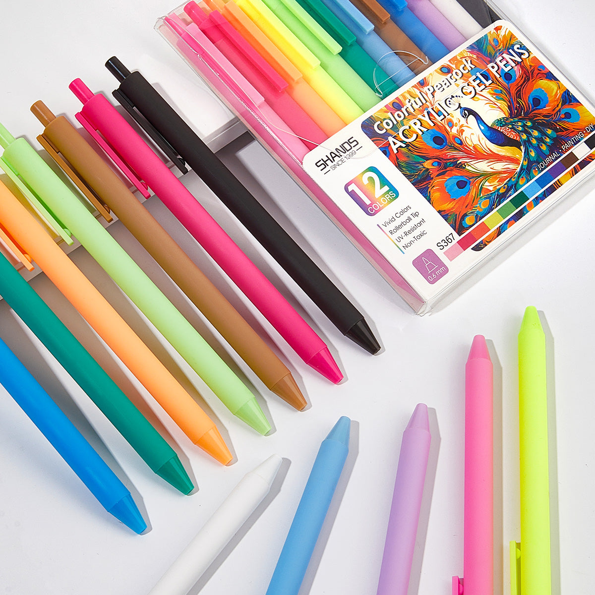 SHANDS-S367-12-Color-Acrylic Gel Pen