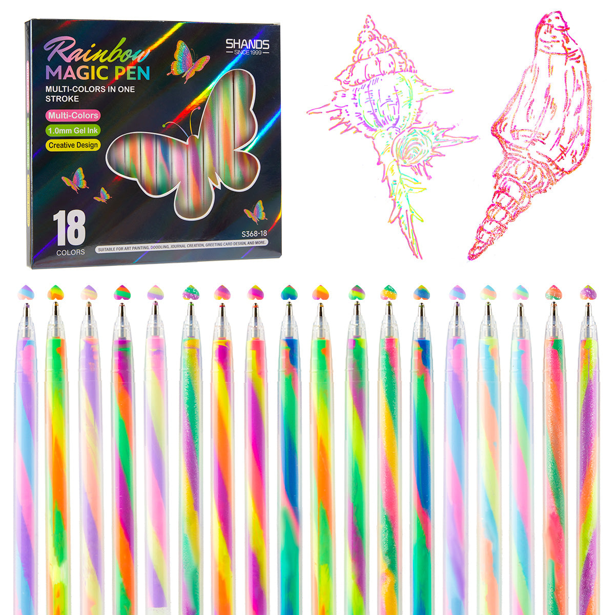 SHANDS-S368-18-Color Rainbow Magic Pen 18