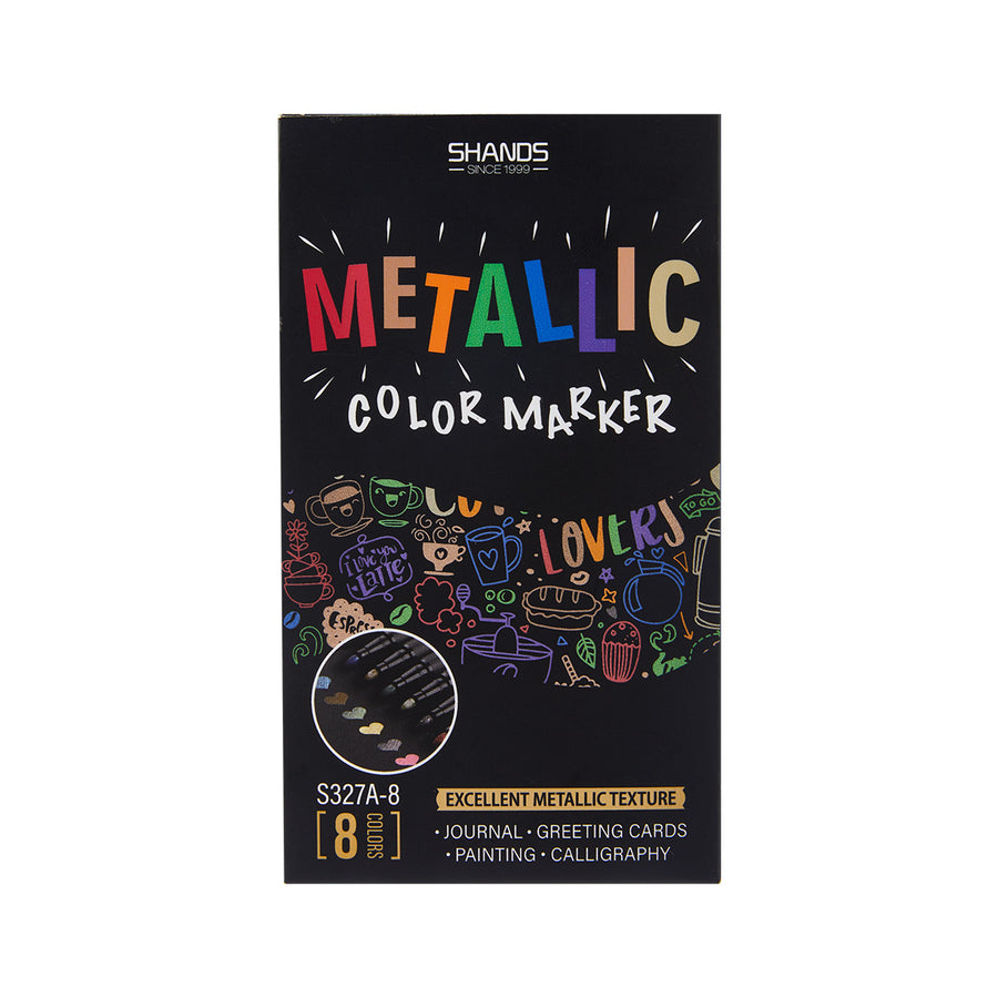 SHANDS-S327-8-Color Metallic Color Marker Sets