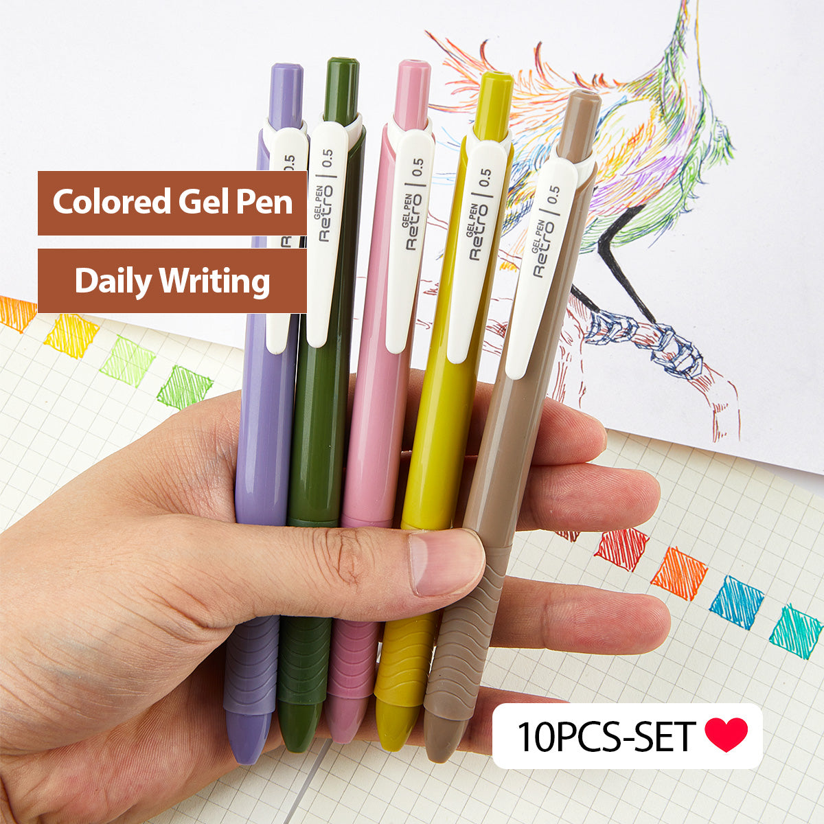 SHANDS-S686-10-Color-Gel Pen