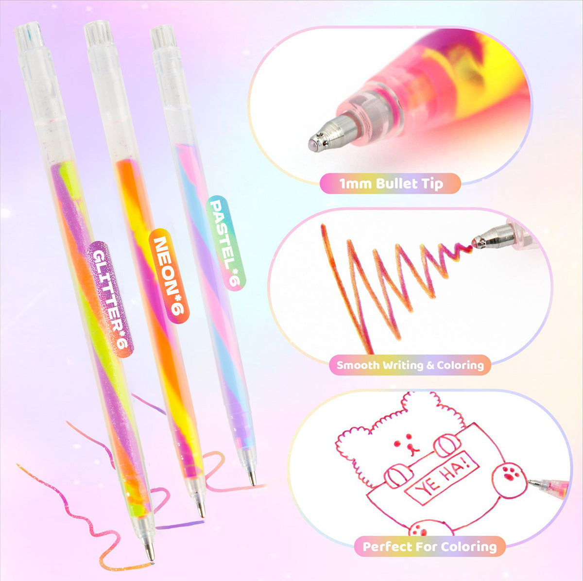 SHANDS-S368-18-Color Rainbow Magic Pen 18