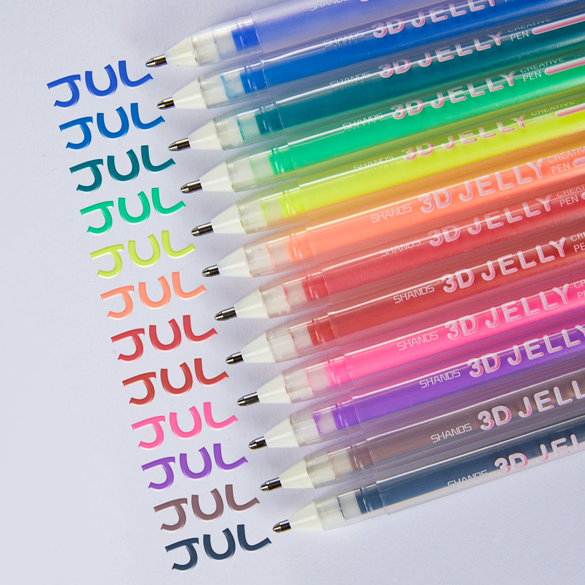 SHANDS-S266-12-Color 3D Jelly Pens