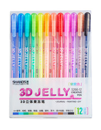 SHANDS-S266-12-Color 3D Jelly Pens
