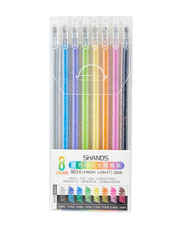 SHANDS-S623-8-Color Dual-Tone Glitter Gel Pens
