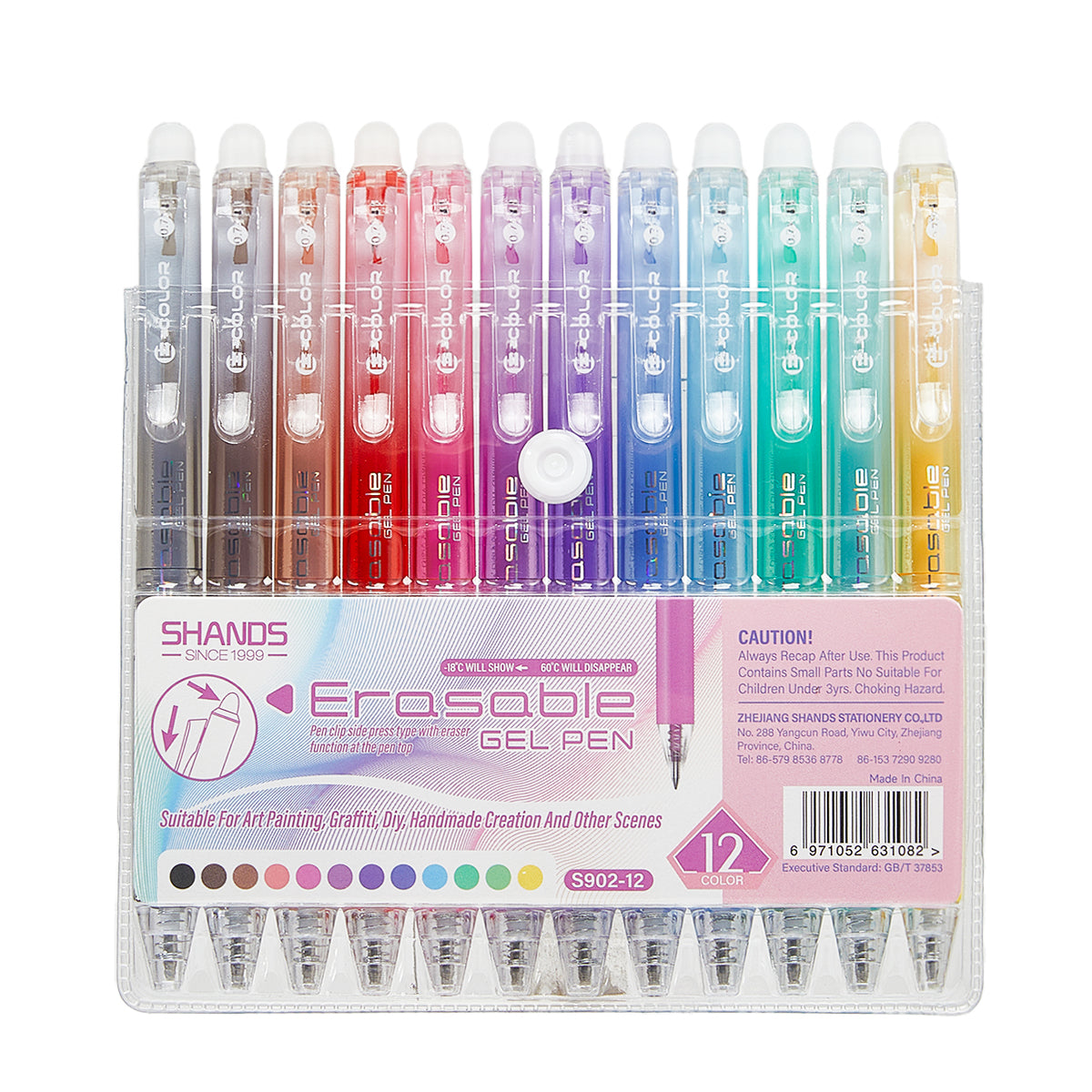 SHANDS-S902-12-24-36 Retractable Erasable Gel Pens